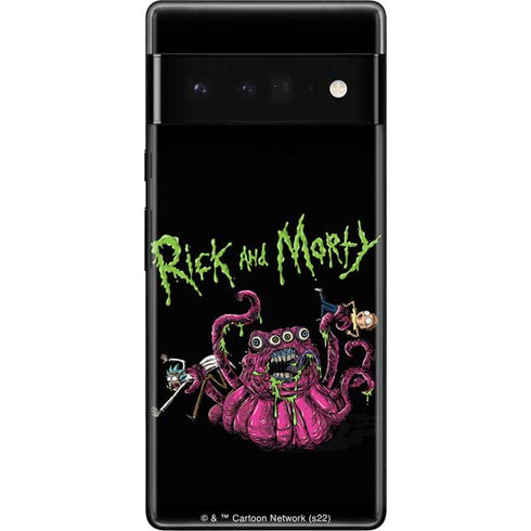 Adult Swim Rick and Morty Tentacle Attack Google Pixel 6 Pro Skin
